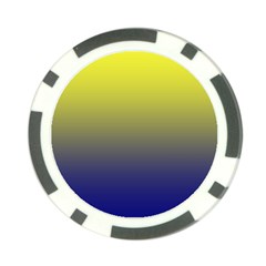 Electric Yellow To Navy Blue Linear Gradient Poker Chip Card Guard (10 Pack) by GradientsOmbre