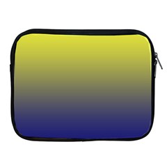 Electric Yellow To Navy Blue Linear Gradient Apple Ipad 2/3/4 Zipper Cases by GradientsOmbre