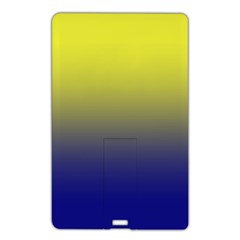 Electric Yellow To Navy Blue Linear Gradient Name Card Style Usb Flash Drive by GradientsOmbre