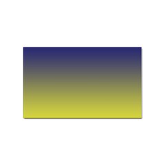 Navy Blue To Electric Yellow Linear Gradient Sticker Rectangular (100 Pack) by GradientsOmbre