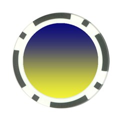 Navy Blue To Electric Yellow Linear Gradient Poker Chip Card Guard (10 Pack) by GradientsOmbre