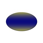 Electric Yellow To Navy Blue Bilinear Gradient Sticker Oval (100 pack) Front