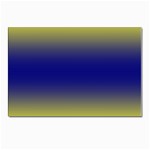 Electric Yellow To Navy Blue Bilinear Gradient Postcard 4 x 6  (Pkg of 10) Front