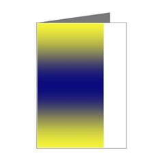 Electric Yellow To Navy Blue Bilinear Gradient Mini Greeting Card by GradientsOmbre