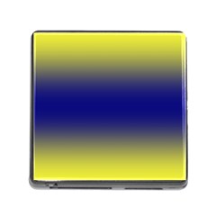 Electric Yellow To Navy Blue Bilinear Gradient Memory Card Reader (square 5 Slot) by GradientsOmbre