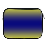 Electric Yellow To Navy Blue Bilinear Gradient Apple iPad 2/3/4 Zipper Cases Front