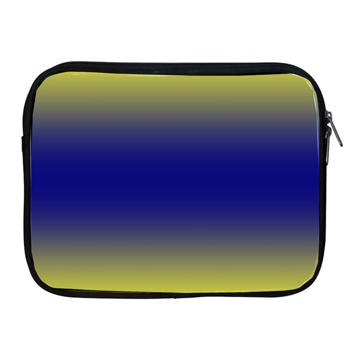 Electric Yellow To Navy Blue Bilinear Gradient Apple iPad 2/3/4 Zipper Cases