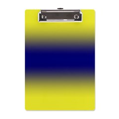 Electric Yellow To Navy Blue Bilinear Gradient A5 Acrylic Clipboard by GradientsOmbre