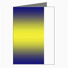 Navy Blue To Electric Yellow Bilinear Gradient Greeting Card by GradientsOmbre