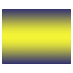 Navy Blue To Electric Yellow Bilinear Gradient Two Sides Premium Plush Fleece Blanket (teen Size) by GradientsOmbre