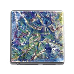 Blue Blend Memory Card Reader (square 5 Slot) by kaleidomarblingart