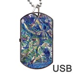 Blue Blend Dog Tag USB Flash (Two Sides) Back