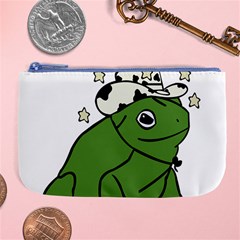 Frog With A Cowboy Hat Large Coin Purse by Teevova