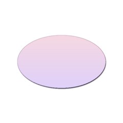 Pale Pink To Pale Violet Linear Gradient Sticker Oval (100 Pack) by GradientsOmbre