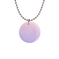 Pale Pink To Pale Violet Linear Gradient 1  Button Necklace by GradientsOmbre