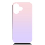 Pale Pink To Pale Violet Linear Gradient iPhone 16 Black UV Print PC Hardshell Case Front