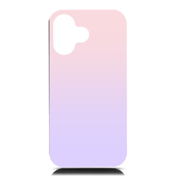 Pale Pink To Pale Violet Linear Gradient iPhone 16 Black UV Print PC Hardshell Case