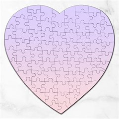 Pale Violet To Pale Pink Linear Gradient Jigsaw Puzzle (heart) by GradientsOmbre