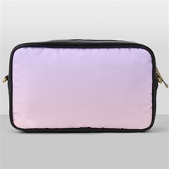 Pale Violet To Pale Pink Linear Gradient Toiletries Bag (one Side) by GradientsOmbre