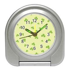 Green Leaves Pattern Travel Alarm Clock by designsbymallika