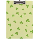 green leaves pattern A4 Acrylic Clipboard Front