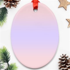 Pale Pink To Pale Violet Bilinear Gradient Oval Ornament (two Sides) by GradientsOmbre