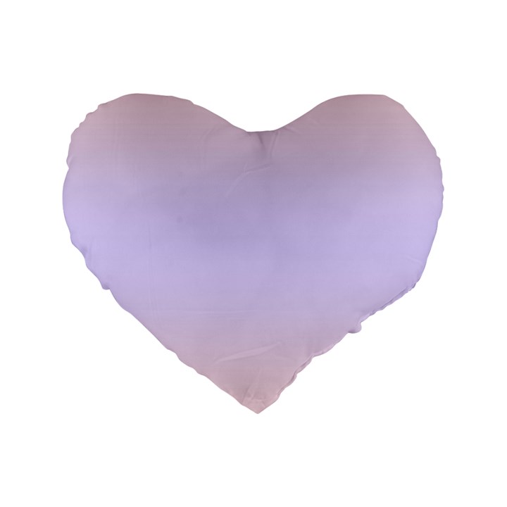 Pale Pink To Pale Violet Bilinear Gradient Standard 16  Premium Flano Heart Shape Cushions