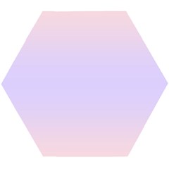 Pale Pink To Pale Violet Bilinear Gradient Wooden Puzzle Hexagon by GradientsOmbre