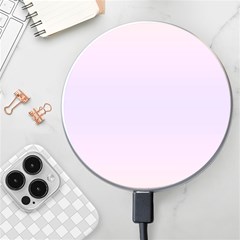 Pale Pink To Pale Violet Bilinear Gradient Wireless Fast Charger(white) by GradientsOmbre