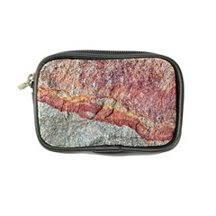 Red And Gray Rock Texture Print Coin Purse by dflcprintsclothing