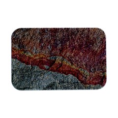 Red And Gray Rock Texture Print Open Lid Metal Box (silver)   by dflcprintsclothing