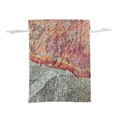 Red And Gray Rock Texture Print Lightweight Drawstring Pouch (l) by dflcprintsclothing