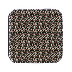 Boho Pattern 3 Square Metal Box (black) by designsbymallika