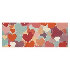 Valentines Day Hearts Romance Love Banner And Sign 8  X 3  by Posterlux