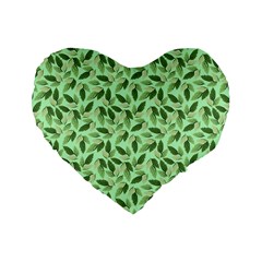 Leaves Pattern Texture Seamless Standard 16  Premium Heart Shape Cushions by Hannah976