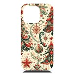 Christmas Tree Snow iPhone 16 Pro Max Black UV Print PC Hardshell Case Front