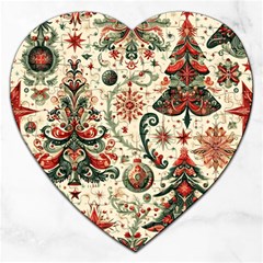 Christmas Tree Snow Jigsaw Puzzle (heart) by Bedest