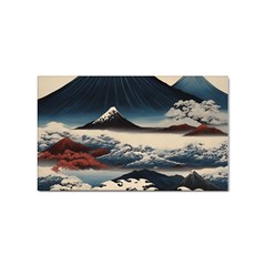 Hokusai Moutains Japan Sticker (rectangular) by Bedest