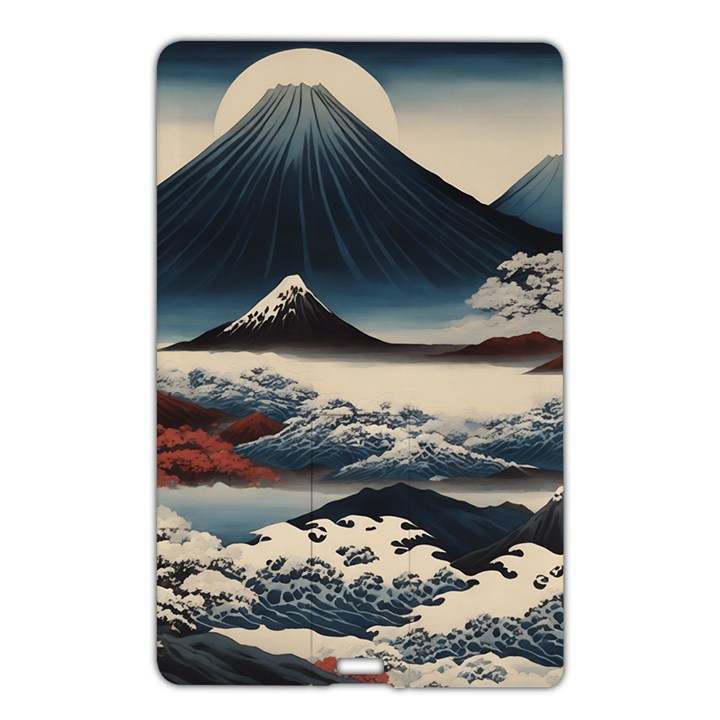 Hokusai Moutains Japan Name Card Style USB Flash Drive