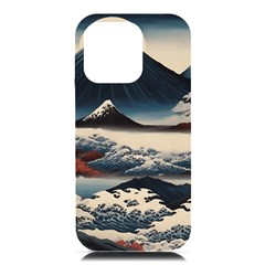 Hokusai Moutains Japan Iphone 16 Pro Max Black Uv Print Pc Hardshell Case by Bedest