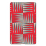 Zigzag Pattern Chevron Red Name Card Style USB Flash Drive Back