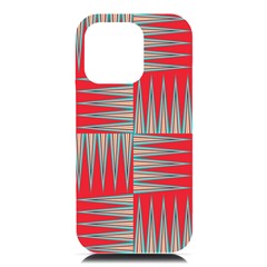 Zigzag Pattern Chevron Red Iphone 16 Pro Max Black Uv Print Pc Hardshell Case by Bedest