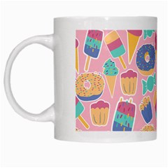 Ice Cream Donut Sweets Candie White Mug by Apenda