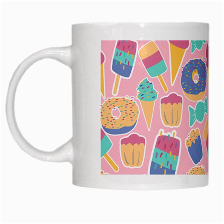 Ice Cream Donut Sweets Candie White Mug