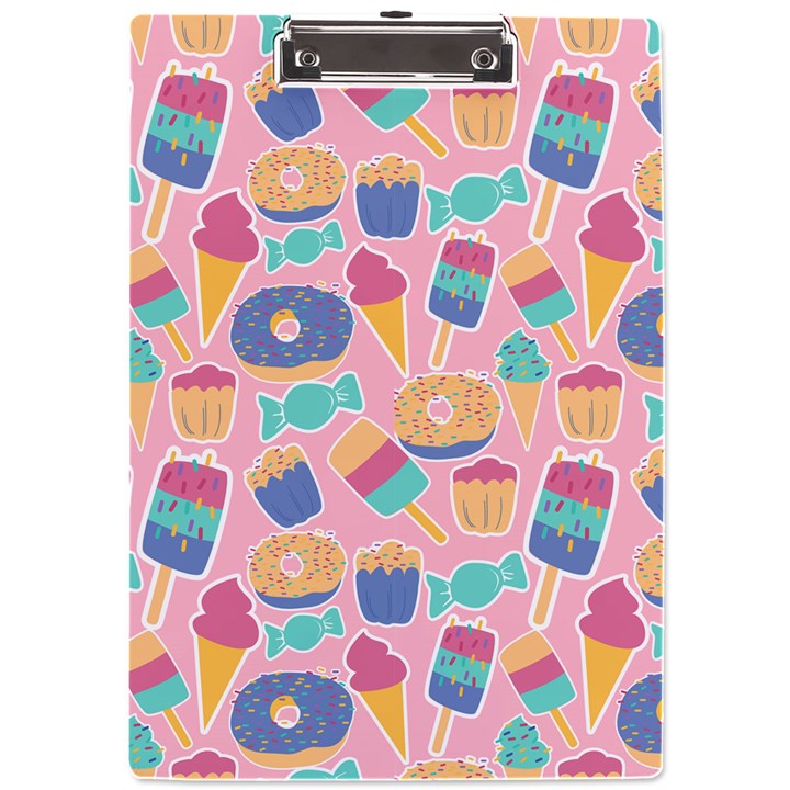 Ice Cream Donut Sweets Candie A4 Acrylic Clipboard