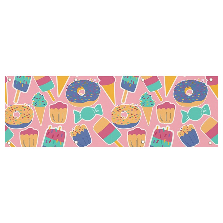 Ice Cream Donut Sweets Candie Banner and Sign 9  x 3 