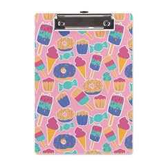 Ice Cream Donut Sweets Candie A5 Acrylic Clipboard by Apenda