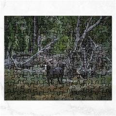 Meadow Landscape, Los Altares, Chubut Province, Argentina Rectangular Jigsaw Puzzl by dflcprintsclothing