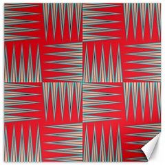 Zigzag Pattern Chevron Red Canvas 16  X 16  by Bedest