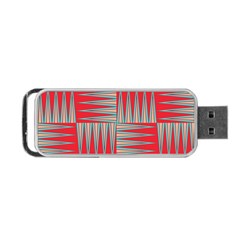 Zigzag Pattern Chevron Red Portable Usb Flash (one Side) by Bedest